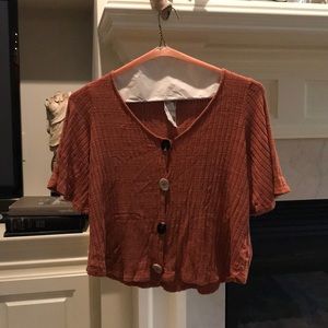 Francesca’s Orange Cardigan Blu Pepper